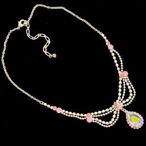 Vintage 80s Princess gorgeous rhinestone necklace